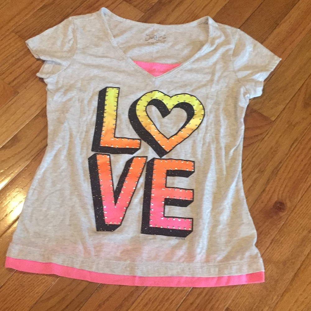 Girls justice love shirt 12
